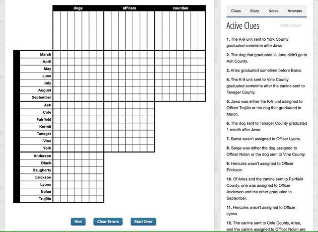 Logic Puzzle game auto solver