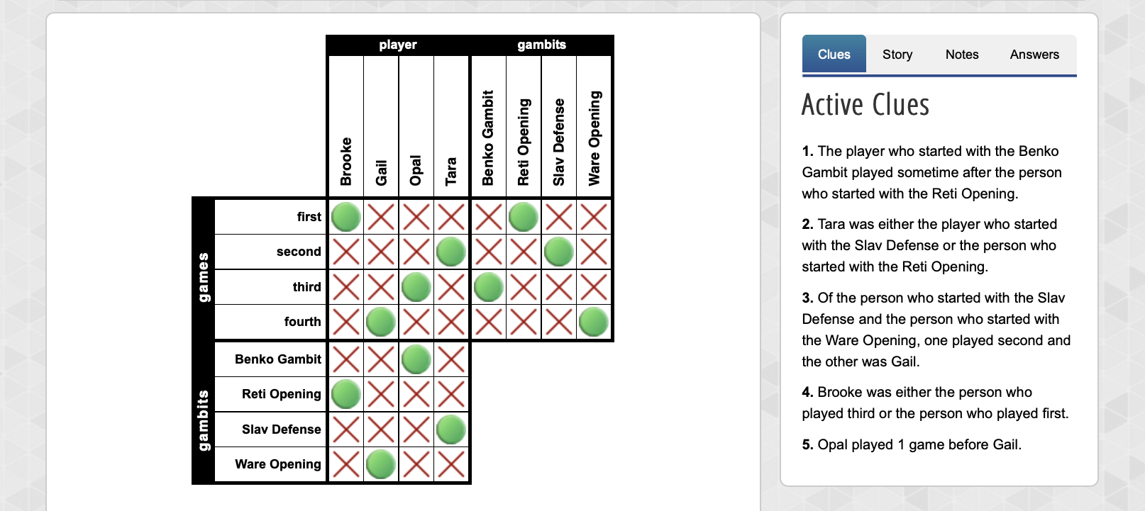 Logic Puzzle game